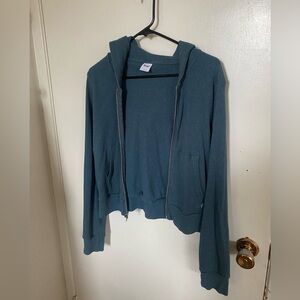 Aritzia cropped waffle hoodie